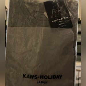Men’s medium Kaws Holiday Japan T-shirt Grey NWT
